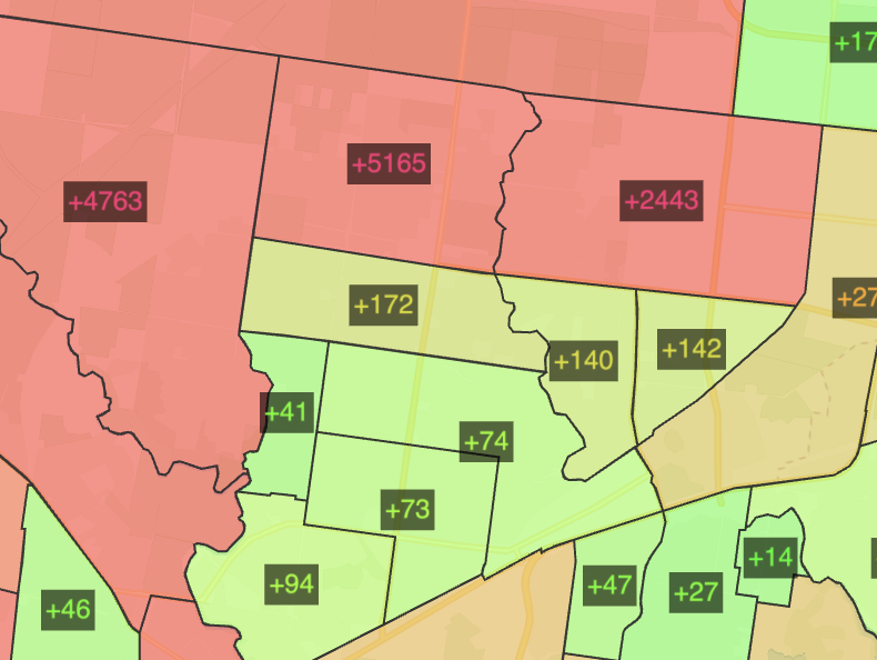 Australian residential development heatmap showing new homes hotspot suburbs